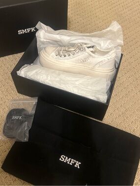 SMFK Women's Platform Sneakers in Off-White